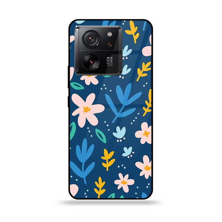 Xiaomi 13T Pro - Colorful Flowers - Premium Printed Glass soft Bumper Shock Proof Case