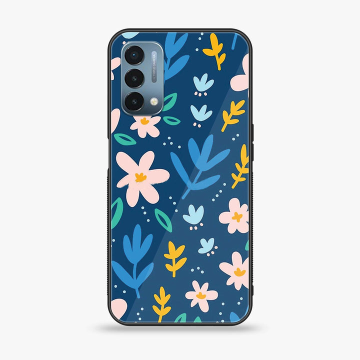 OnePlus Nord N200 5G - Colorful Flowers - Premium Metal Printed soft Bumper Shock Proof Case  CS-36504