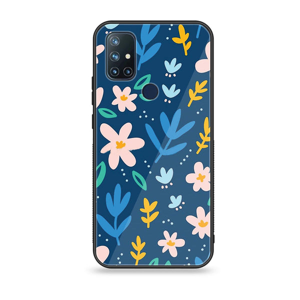 OnePlus Nord N10 - Colorful Flowers - Premium Printed Glass soft Bumper Shock Proof Case