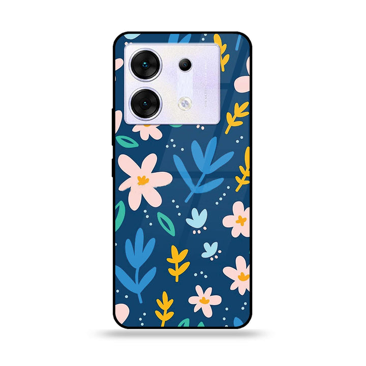 Infinix Zero 30 5G - Colorful Flowers - Premium Metal Printed soft Bumper shock Proof Case