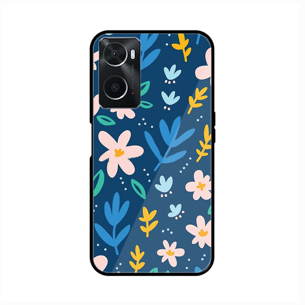 Oppo A36 - Colorful Flowers - Premium Printed Glass soft Bumper Shock Proof Case