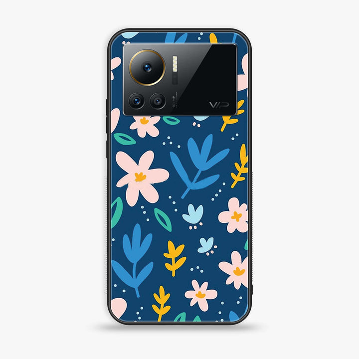 Infinix Note 12 VIP - Colorful Flowers - Premium Printed Glass soft Bumper Shock Proof Case