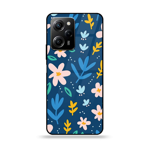 Xiaomi Poco X5 Pro - Colorful Flowers - Premium Printed Glass soft Bumper Shock Proof Case