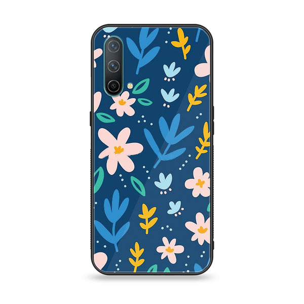 OnePlus Nord CE 5G - Colorful Flowers - Premium Printed Glass soft Bumper Shock Proof Case