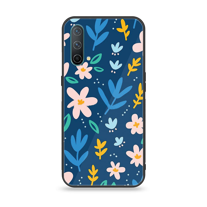 OnePlus Nord CE 5G - Colorful Flowers - Premium Metal Printed soft Bumper Shock Proof Case