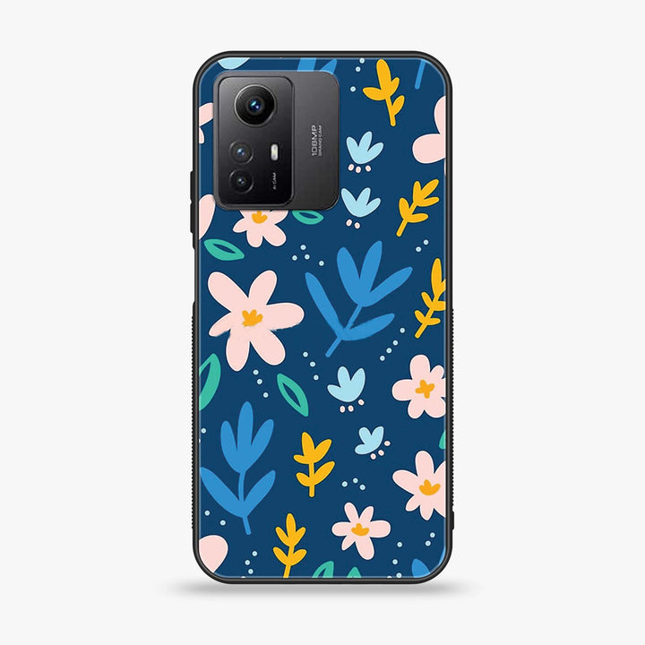 Xiaomi Redmi Note 12S - Colorful Flowers - Premium Printed Glass soft Bumper shock Proof Case