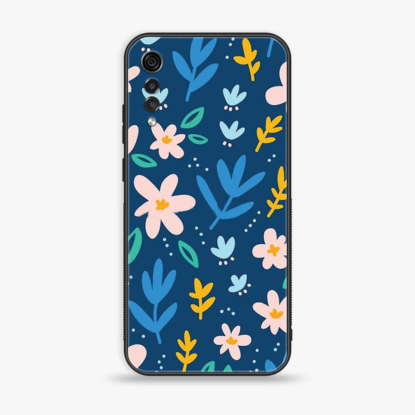 LG Velvet - Colorful Flowers - Premium Printed Glass soft Bumper shock Proof Case