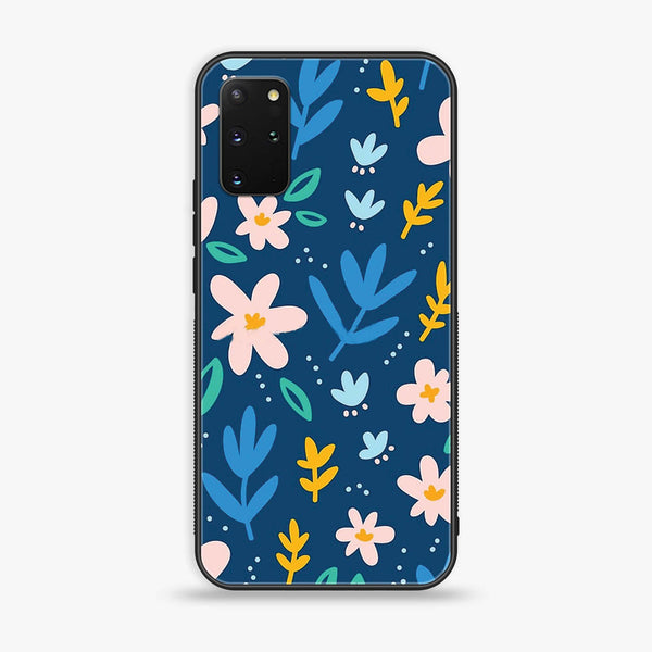 Samsung Galaxy S20 Plus - Colorful Flowers - Premium Printed Glass soft Bumper Shock Proof Case