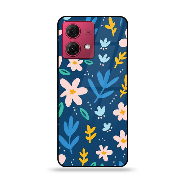 Motorola Moto G84 - Colorful Flowers - Premium Printed Glass soft Bumper Shock Proof Case