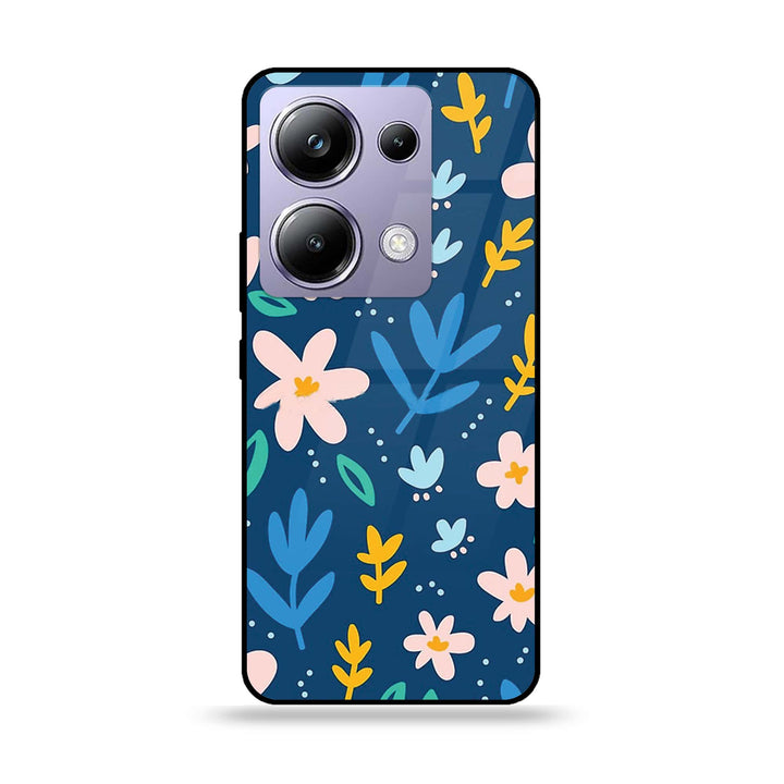POCO M6 Pro - Colorful Flowers - Premium Printed Glass soft Bumper Shock Proof Case