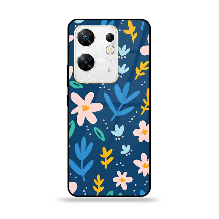 Infinix Zero 30 4G - Colorful Flowers - Premium Metal Printed soft Bumper shock Proof Case