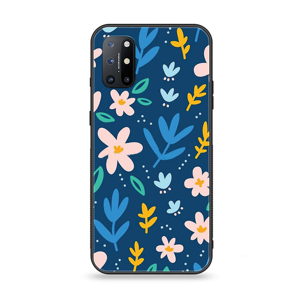 OnePlus 8T - Colorful Flowers - Premium Printed Glass soft Bumper Shock Proof Case