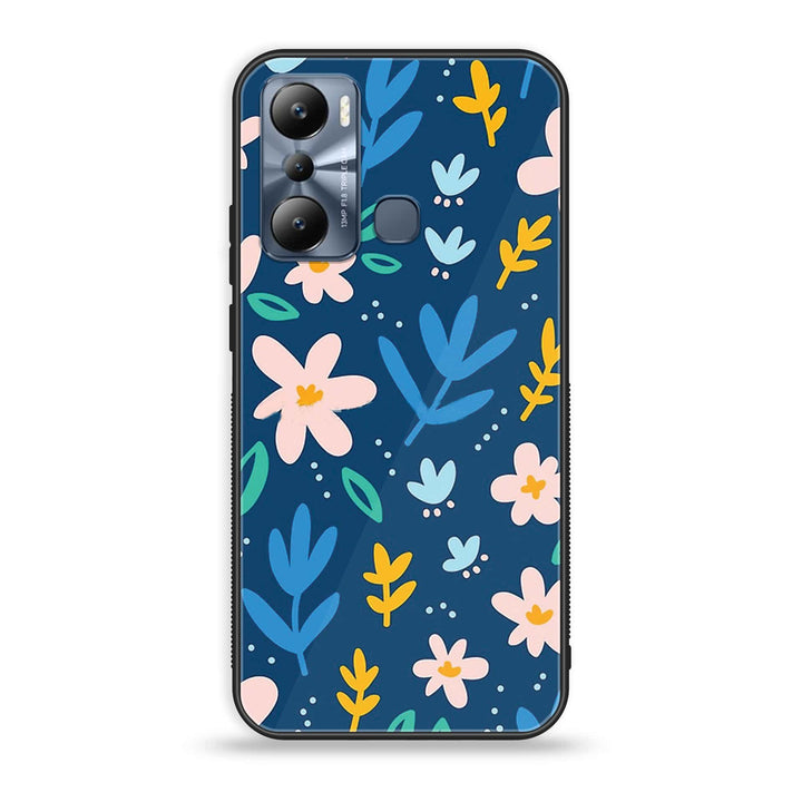 Infinix Hot 20i - Colorful Flowers - Premium Metal Printed soft Bumper shock Proof Case