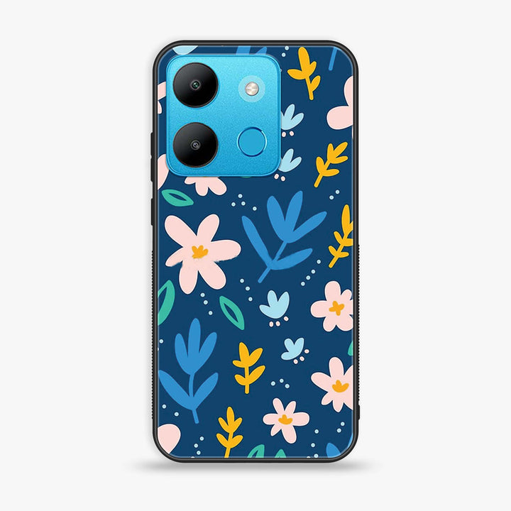 Infinix Smart 7 HD - Colorful Flowers - Premium Printed Glass soft Bumper Shock Proof Case