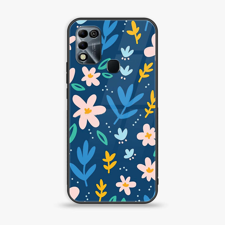 Infinix Hot 11 Play - Colorful Flowers - Premium Metal Printed soft Bumper shock Proof Case