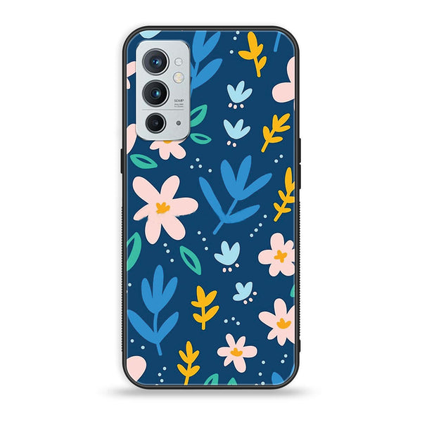 OnePlus 9RT 5G - Colorful Flowers - Premium Printed Glass soft Bumper Shock Proof Case