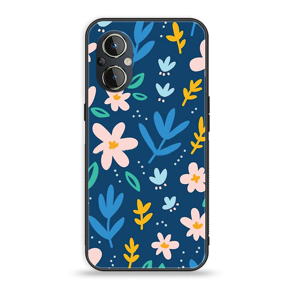 OnePlus Nord N20 5G - Colorful Flowers - Premium Printed Glass soft Bumper Shock Proof Case