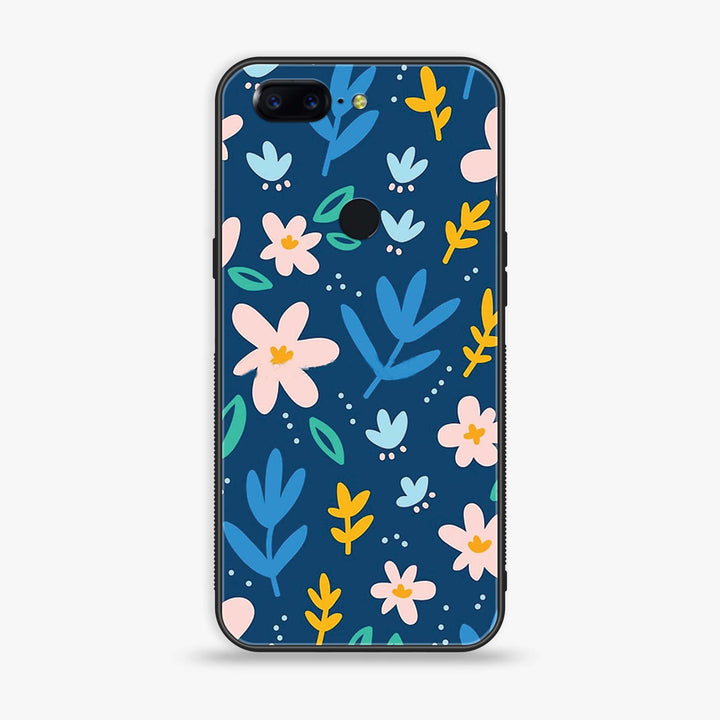 OnePlus 5T - Colorful Flowers - Premium Metal Printed soft Bumper Shock Proof Case