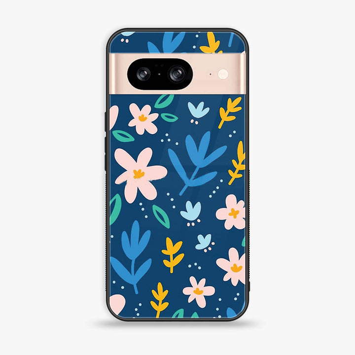 Google Pixel 8 - Colorful Flowers - Premium Metal Printed soft Bumper Shock Proof Case