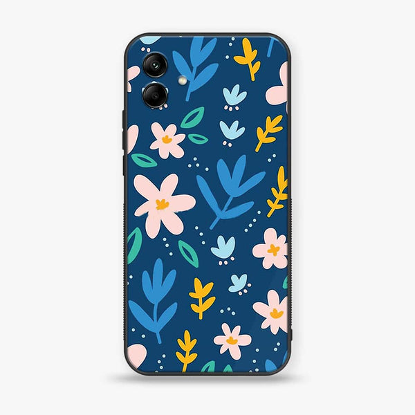 Samsung Galaxy A04e - Colorful Flowers - Premium Printed Glass soft Bumper Shock Proof Case