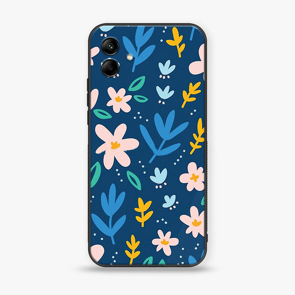 Samsung Galaxy A04 - Colorful Flowers - Premium Printed Glass soft Bumper Shock Proof Case