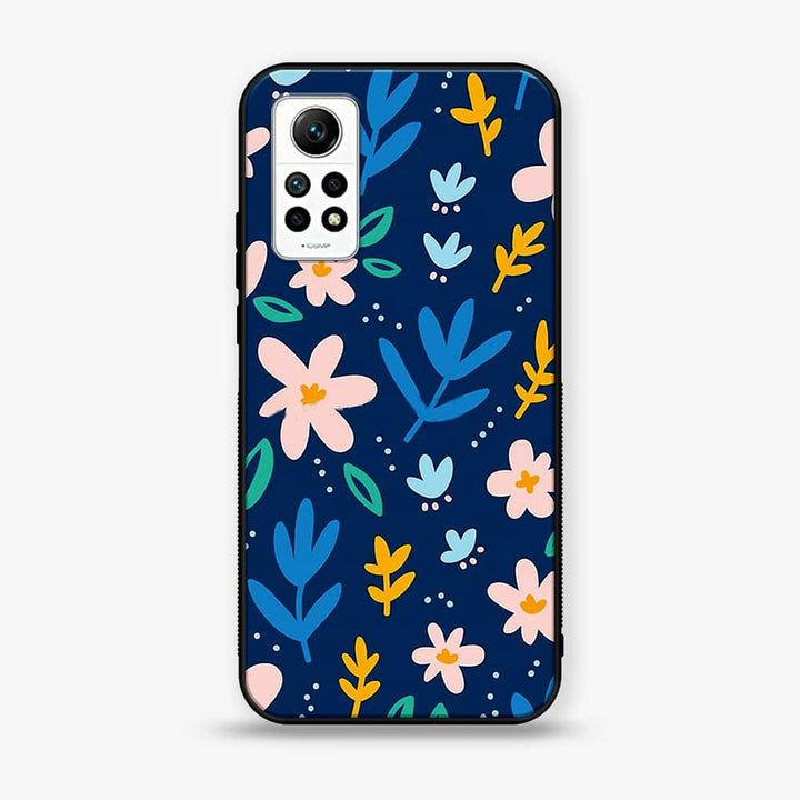 Xiaomi Redmi Note 12 Pro 4G - Colorful Flowers - Premium Printed Glass soft Bumper Shock Proof Case