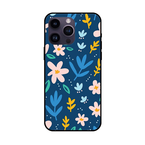 iPhone 12 Pro - Colorful Flowers - Premium Metal Printed soft Bumper shock Proof Case