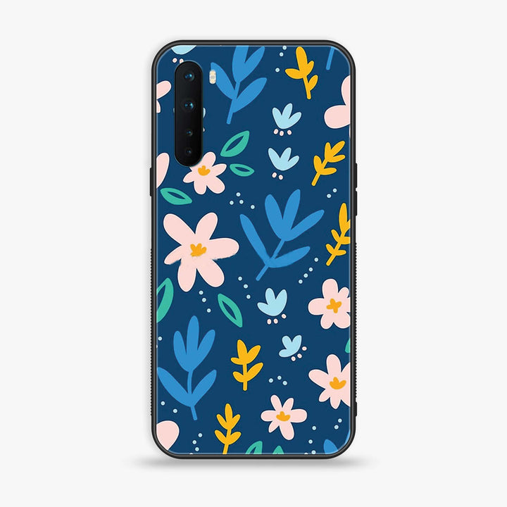 OnePlus Nord - Colorful Flowers - Premium Metal Printed soft Bumper Shock Proof Case