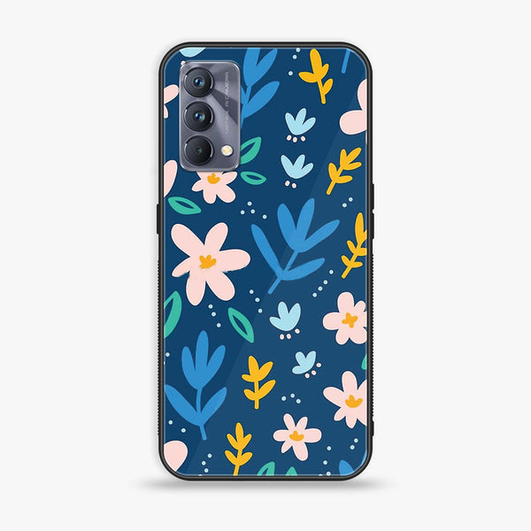 Realme GT Master Edition - Colorful Flowers - Premium Printed Glass soft Bumper Shock Proof Case
