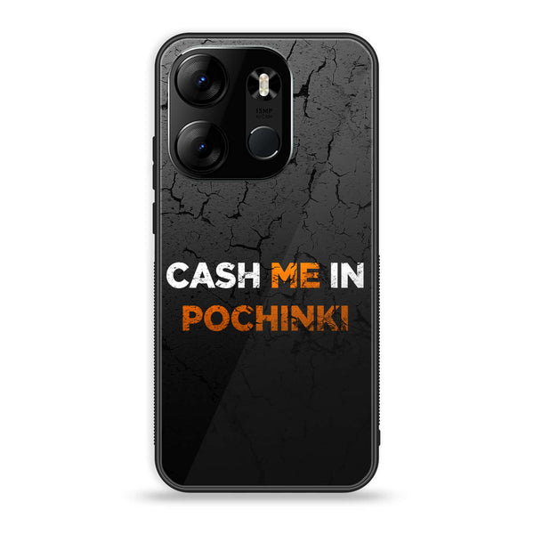 Tecno Spark Go 2023 - Cash Me - Premium Printed Glass soft Bumper Shock Proof Case