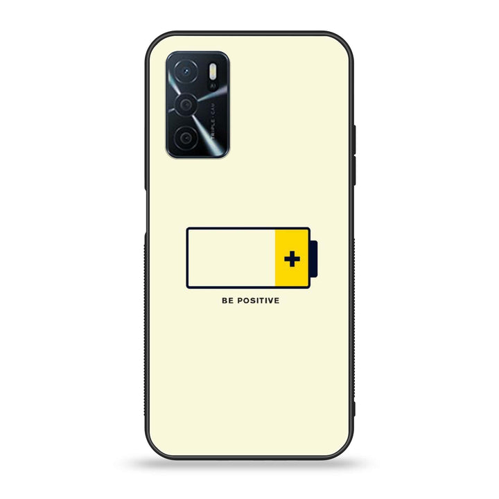 OPPO A16 - Be Positive Design - Premium Printed Glass soft Bumper Shock Proof Case