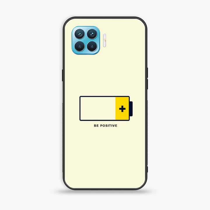 Oppo F17 Pro - Be Positive Design - Premium Printed Glass soft Bumper Shock Proof Case