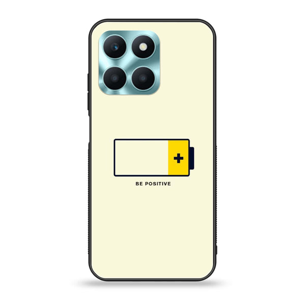 Honor X6a - Be Positive Design - Premium Printed Glass soft Bumper Shock Proof Case