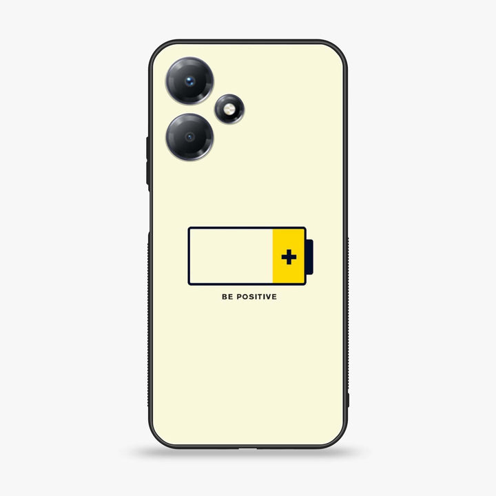 Infinix Hot 30i - Be Positive Design - Premium Metal Printed soft Bumper shock Proof Case