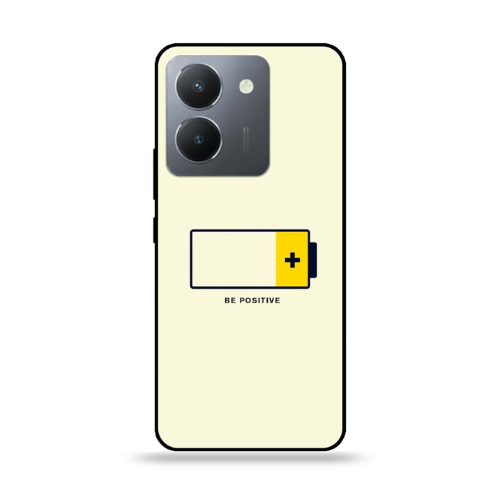Vivo Y36 - Be Positive Design - Premium Printed Glass soft Bumper Shock Proof Case