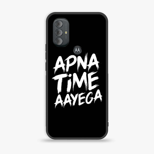 Motorola Moto G Power - Apna Time Ayega  - Premium Printed Glass soft Bumper shock Proof Case