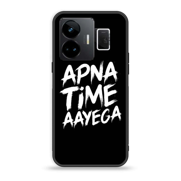 Realme GT3 - Apna Time Ayega - Premium Printed Glass soft Bumper Shock Proof Case