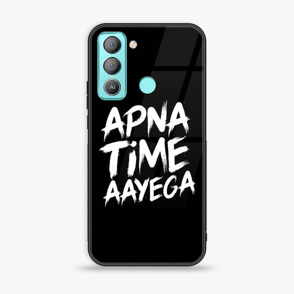 Tecno POP 5 LTE - Apna Time Ayega - Premium Printed Glass soft Bumper Shock Proof Case