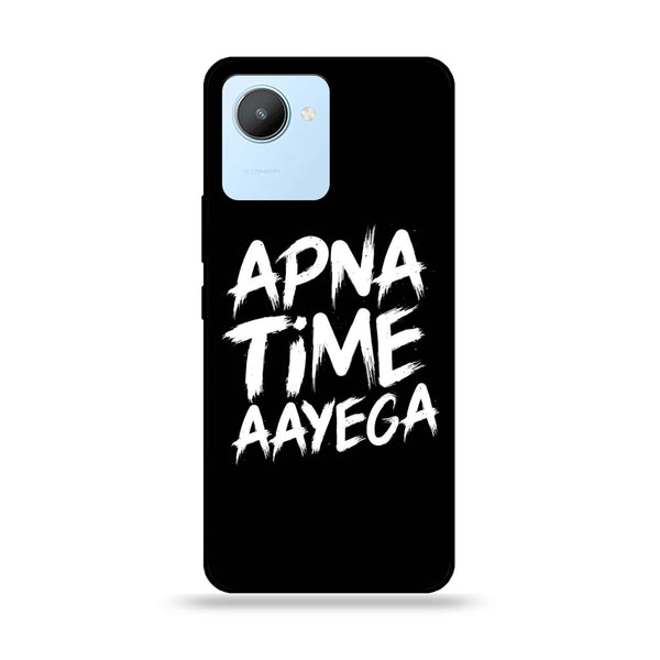 Realme C30 - Apna Time Ayega - Premium Printed Glass soft Bumper Shock Proof Case