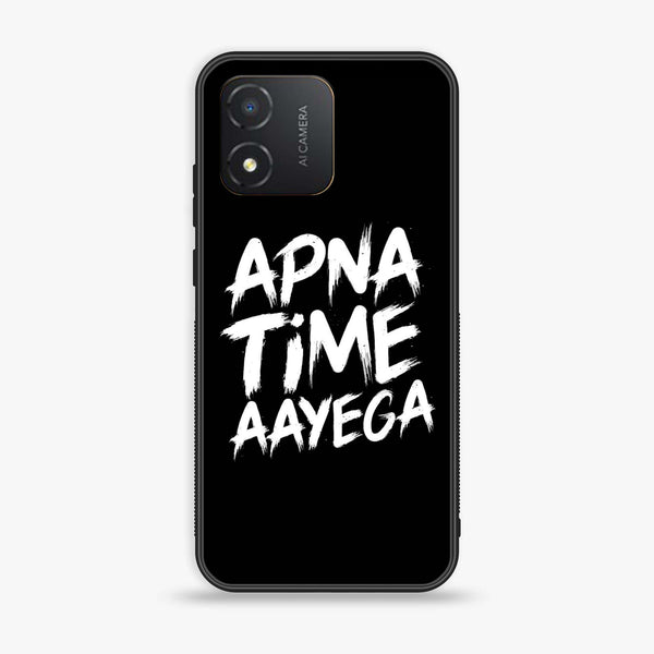 Honor X5 - Apna Time Ayega - Premium Printed Glass soft Bumper Shock Proof Case