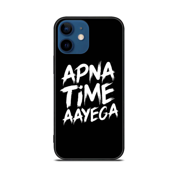 iPhone 11 - Apna Time Ayega - Premium Printed Glass soft Bumper shock Proof Case CS-8541 CS-8542