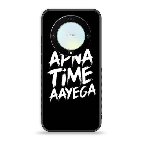 HONOR X9A - Apna Time Ayega - Premium Printed Glass soft Bumper Shock Proof Case