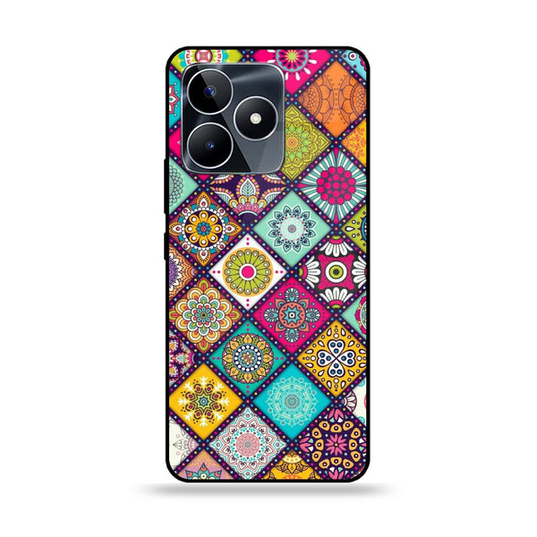 Realme C53 / C51 / Note 50  - Mandala Art Design - Premium Printed Glass soft Bumper Shock Proof Case CS-15739