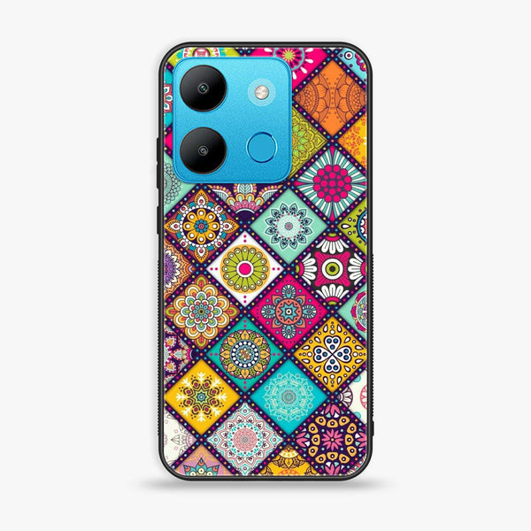 Infinix smart 7 / 7 HD  - Mandala Art Design - Premium Printed Glass soft Bumper Shock Proof Case CS-12874