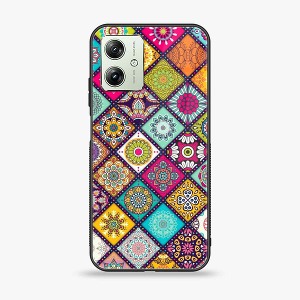 Motorola Moto G54 - Mandala Art Design - Premium Printed Glass soft Bumper Shock Proof Case CS-45623