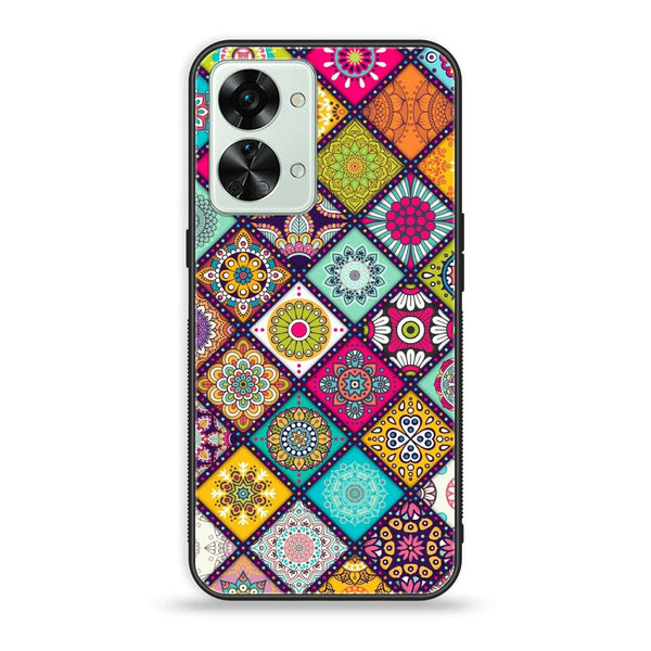 OnePlus Nord 2T 5G - Mandala Art Design - Premium Metal Printed soft Bumper Shock Proof Case