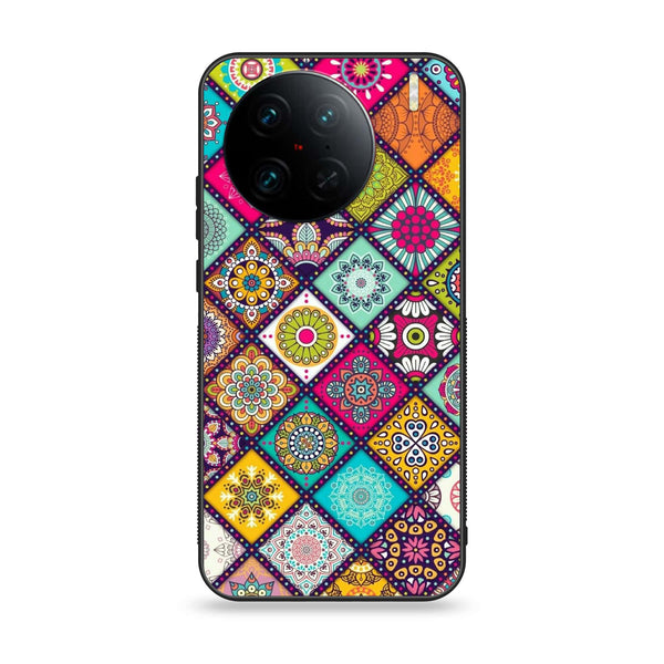 Vivo X90 Pro - Mandala Art Design - Premium Printed Glass soft Bumper Shock Proof Case CS-40106