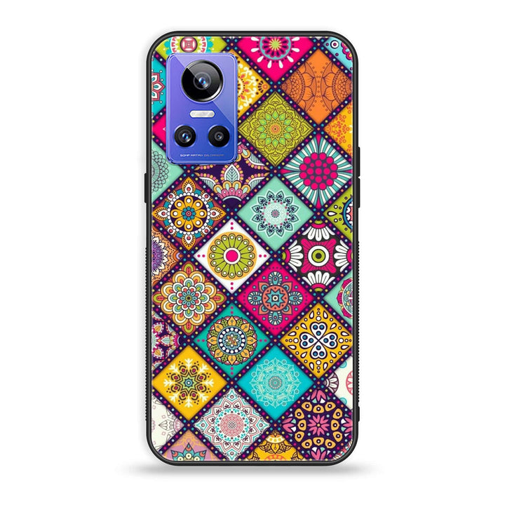 Realme GT Neo 3 - Mandala Art Design - Premium Printed Glass soft Bumper Shock Proof Case
