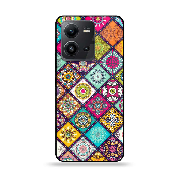 Vivo V25 5G - Mandala Art Design - Premium Printed Glass soft Bumper Shock Proof Case CS-12793