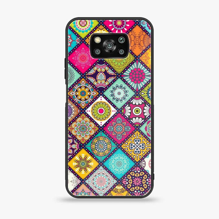 Xiaomi Poco X3 Pro - Mandala Art Design - Premium Printed Glass soft Bumper Shock Proof Case